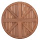 Επιφάνεια τραπεζιού στρογγυλή από ξύλο teak σε χρώμα φυσικό Φ70x4