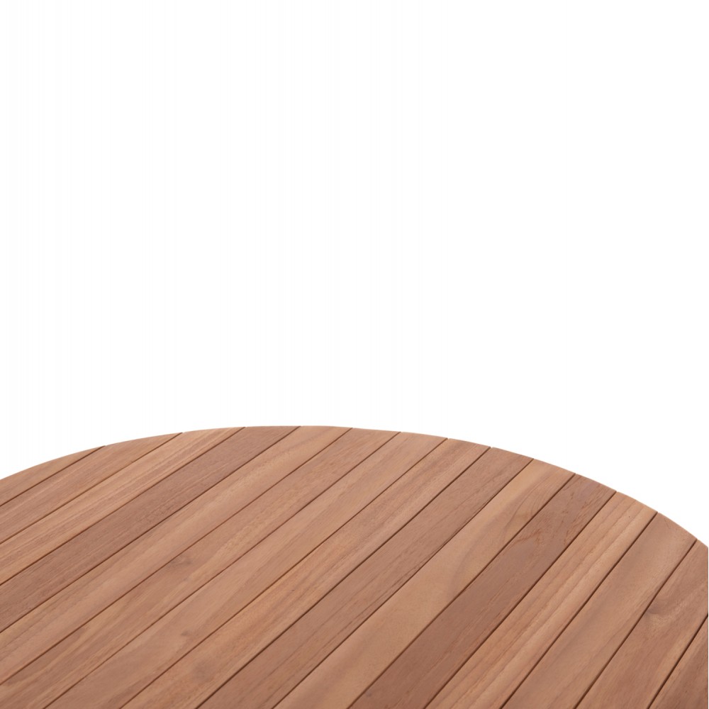Επιφάνεια τραπεζιού στρογγυλή από ξύλο teak σε χρώμα φυσικό Φ80x4