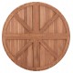 Επιφάνεια τραπεζιού στρογγυλή από ξύλο teak σε χρώμα φυσικό Φ80x4