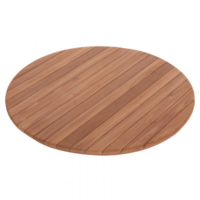 Επιφάνεια τραπεζιού στρογγυλή από ξύλο teak σε χρώμα φυσικό Φ80x4