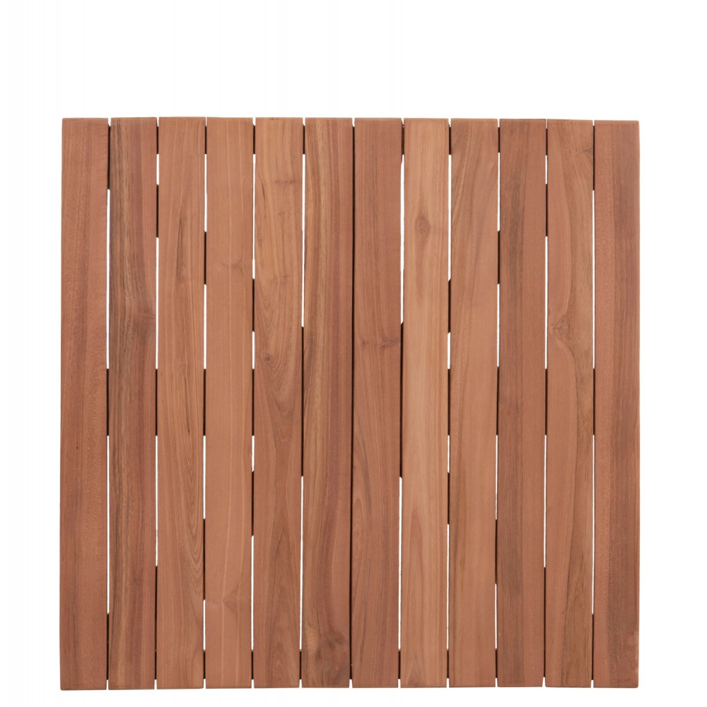 Επιφάνεια τραπεζιού τετράγωνη από ξύλο teak σε χρώμα φυσικό 60x60x4