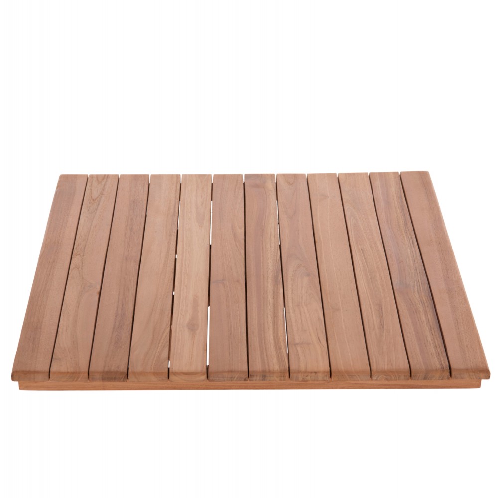 Επιφάνεια τραπεζιού τετράγωνη από ξύλο teak σε χρώμα φυσικό 60x60x4