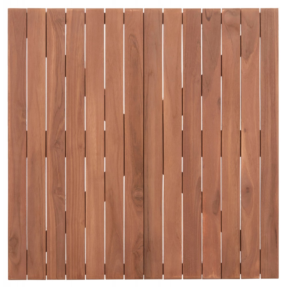 Επιφάνεια τραπεζιού τετράγωνη από ξύλο teak σε χρώμα φυσικό 70x70x4