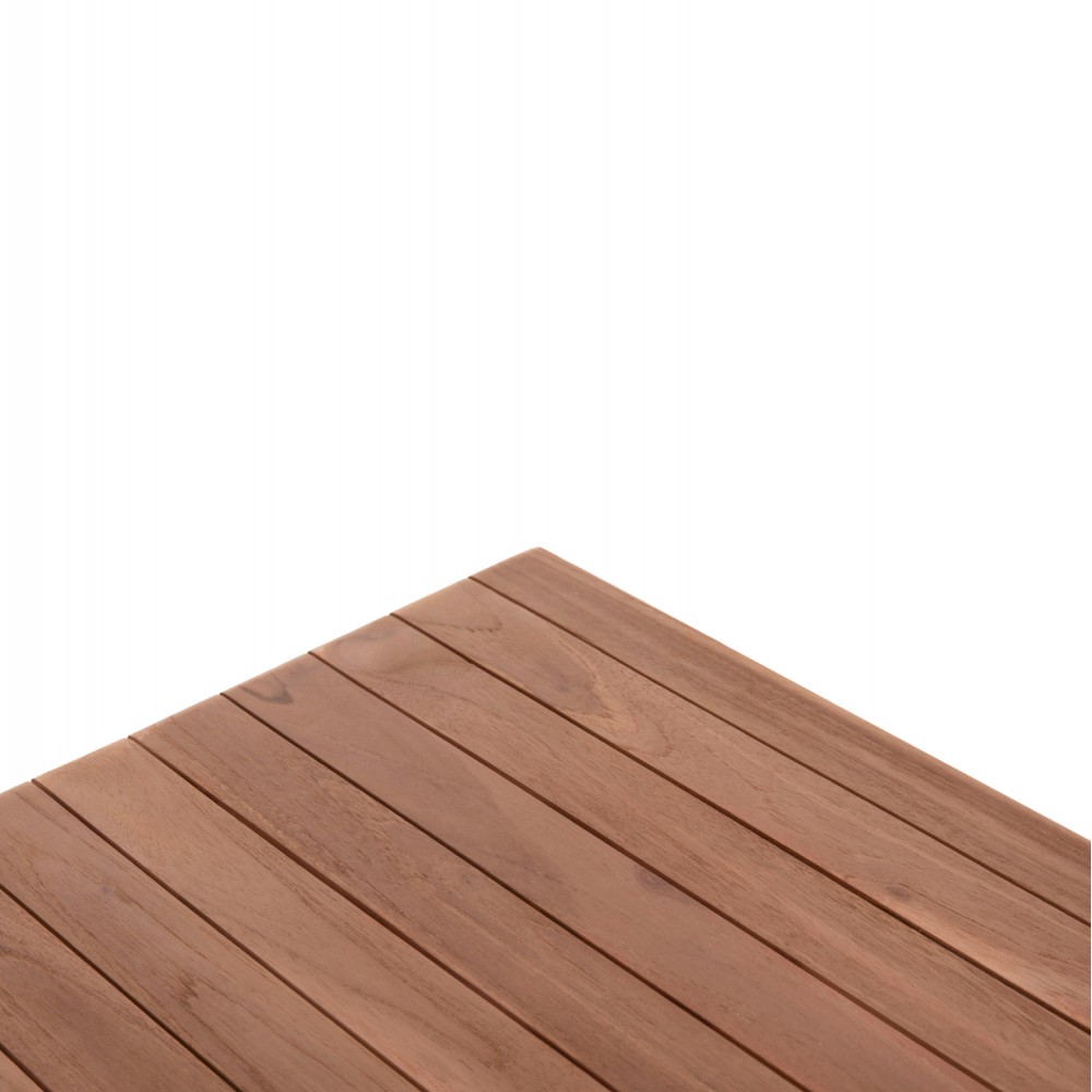 Επιφάνεια τραπεζιού τετράγωνη από ξύλο teak σε χρώμα φυσικό 70x70x4