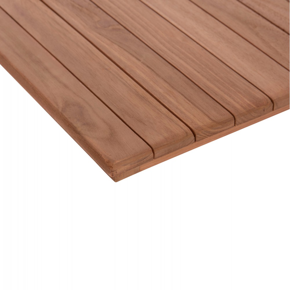 Επιφάνεια τραπεζιού τετράγωνη από ξύλο teak σε χρώμα φυσικό 70x70x4