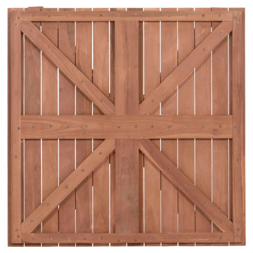 Επιφάνεια τραπεζιού τετράγωνη από ξύλο teak σε χρώμα φυσικό 70x70x4