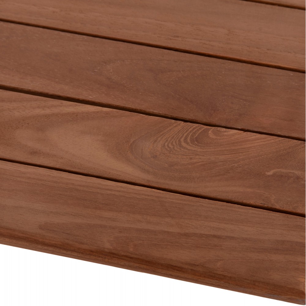 Επιφάνεια τραπεζιού τετράγωνη από ξύλο teak σε χρώμα φυσικό 80x80x4