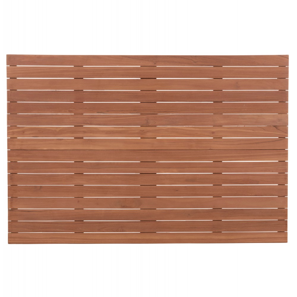 Επιφάνεια τραπεζιού ορθογώνια από ξύλο teak σε χρώμα φυσικό 120x80x4