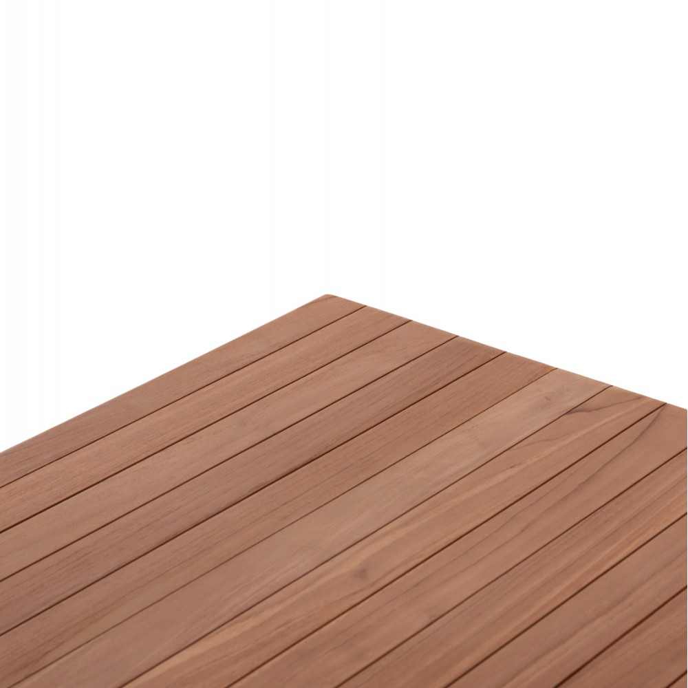 Επιφάνεια τραπεζιού ορθογώνια από ξύλο teak σε χρώμα φυσικό 120x80x4
