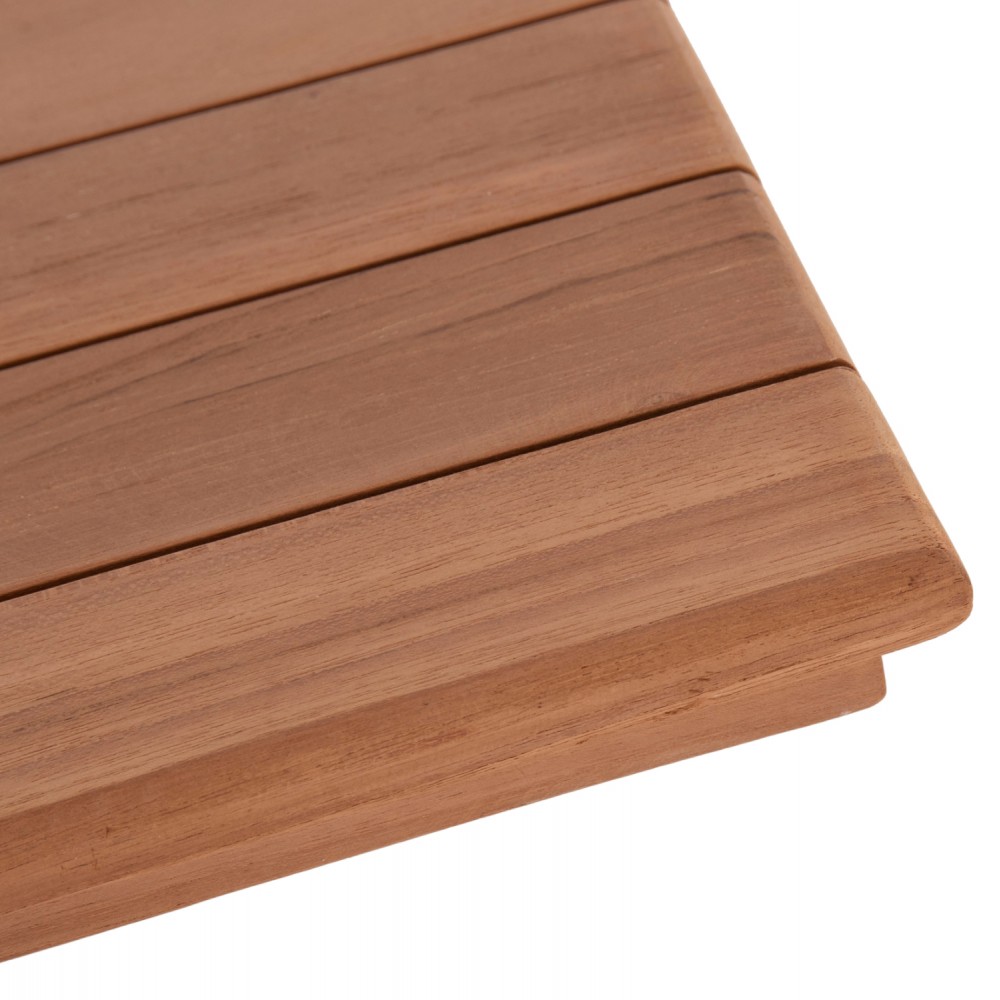 Επιφάνεια τραπεζιού ορθογώνια από ξύλο teak σε χρώμα φυσικό 120x80x4