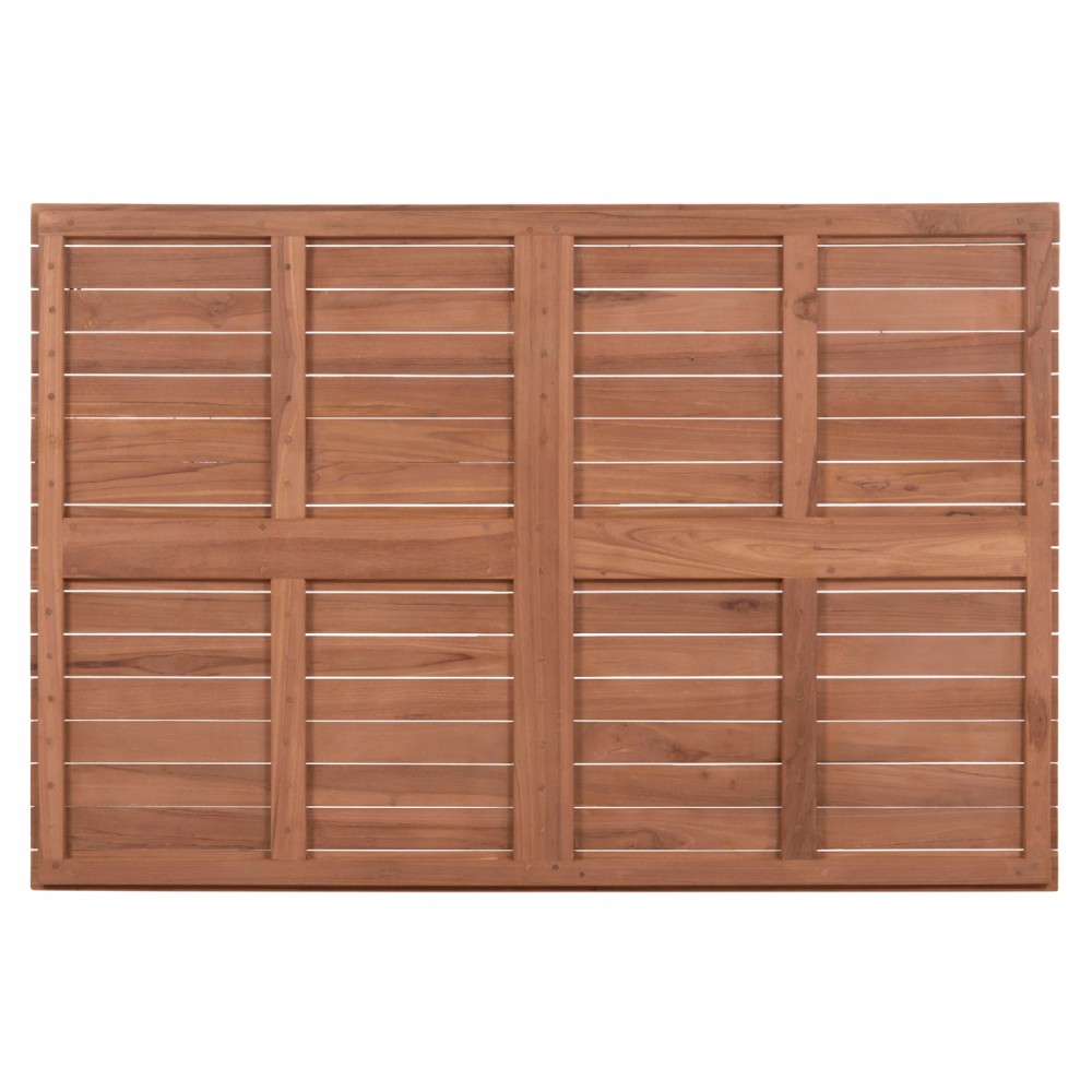 Επιφάνεια τραπεζιού ορθογώνια από ξύλο teak σε χρώμα φυσικό 120x80x4