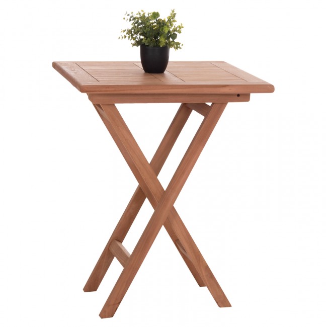 Τραπέζι σκηνοθέτη τετράγωνο "ERIS" από ξύλο teak σε χρώμα φυσικό 60x60x75