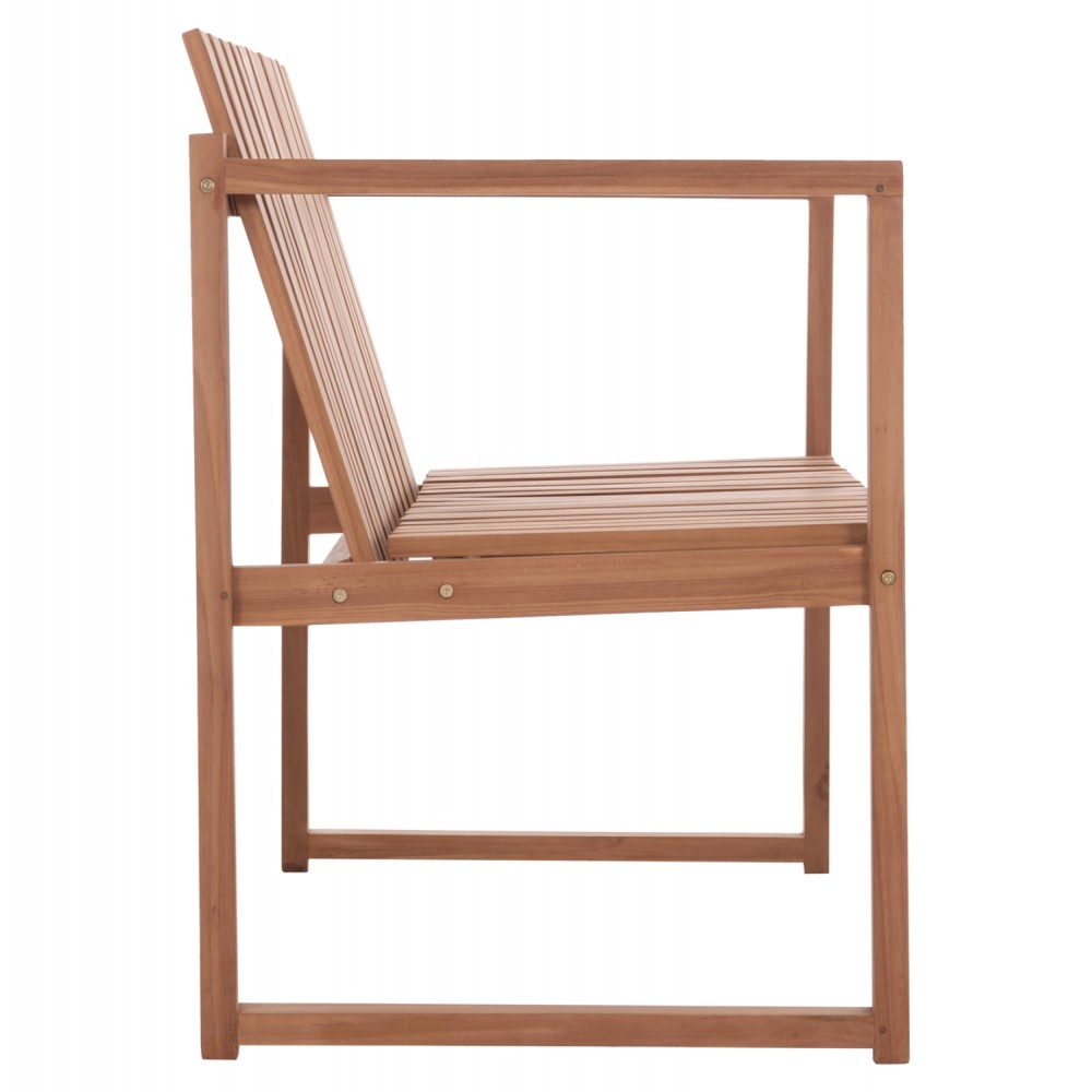 Παγκάκι κήπου "VED" διθέσιο από ξύλο teak σε χρώμα φυσικό 130x60x86