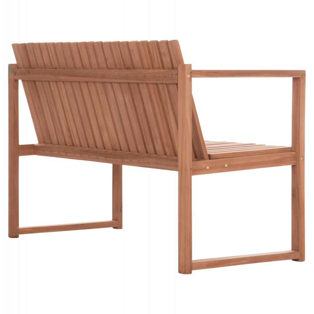 Παγκάκι κήπου "VED" διθέσιο από ξύλο teak σε χρώμα φυσικό 130x60x86