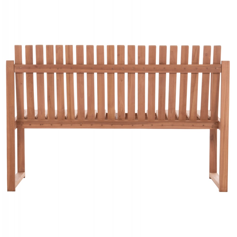 Παγκάκι κήπου "VED" διθέσιο από ξύλο teak σε χρώμα φυσικό 130x60x86