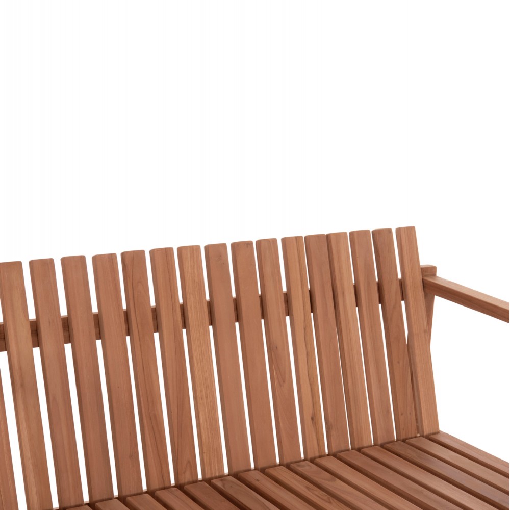 Παγκάκι κήπου "VED" διθέσιο από ξύλο teak σε χρώμα φυσικό 130x60x86