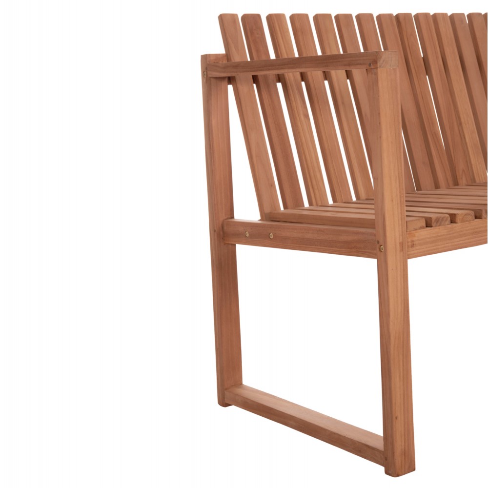 Παγκάκι κήπου "VED" διθέσιο από ξύλο teak σε χρώμα φυσικό 130x60x86