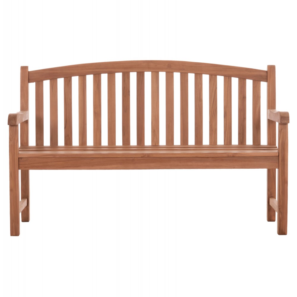 Παγκάκι κήπου "ELENA" τριθέσιο από ξύλο teak σε χρώμα φυσικό 150x61x95