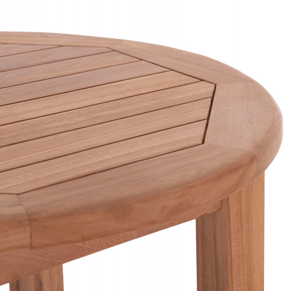 Τραπέζι/σταντ μπαρ εξωτερικού χώρου "PRESSCOT" στρογγυλό από ξύλο teak σε χρώμα φυσικό Φ60x105