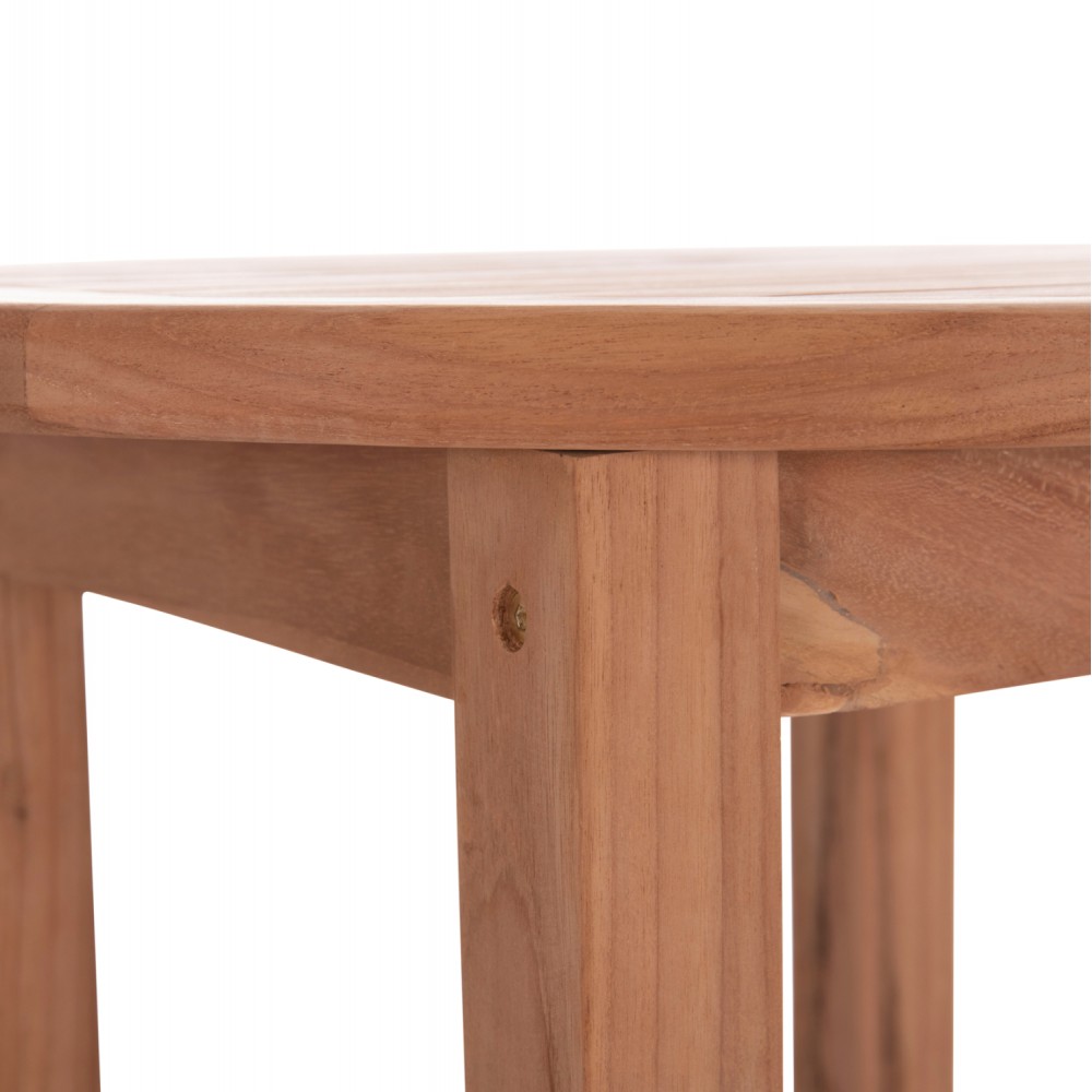 Τραπέζι/σταντ μπαρ εξωτερικού χώρου "PRESSCOT" στρογγυλό από ξύλο teak σε χρώμα φυσικό Φ60x105