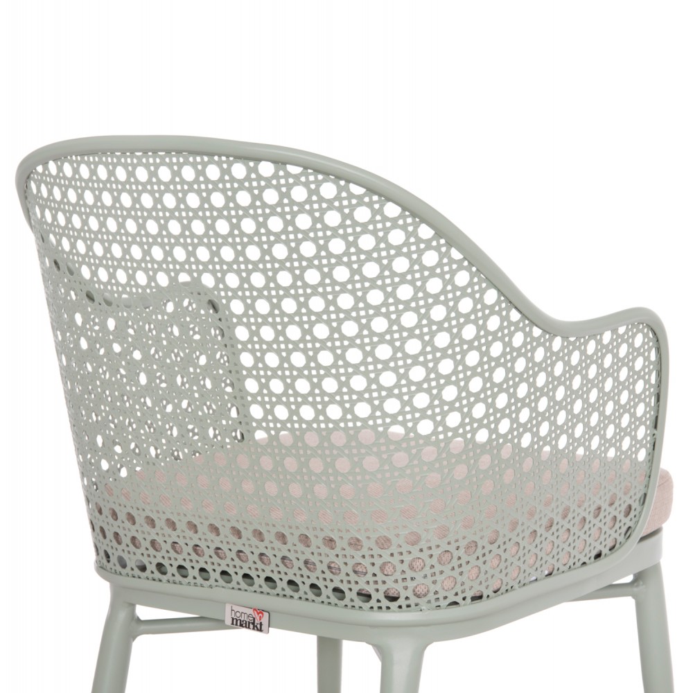 Σετ lounge εξωτερικού χώρου "OREGO" 3τμχ από αλουμίνιο/μέταλλο σε χρώμα φυστικί Φ40x50