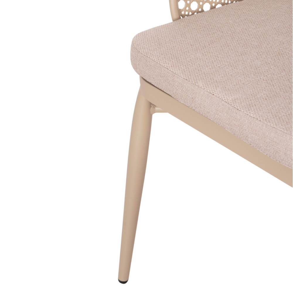 Σετ lounge εξωτερικού χώρου "OREGO" 3τμχ από αλουμίνιο σε χρώμα καπουτσίνο Φ50x56