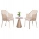 Σετ lounge εξωτερικού χώρου "OREGO" 3τμχ από αλουμίνιο σε χρώμα καπουτσίνο Φ50x56