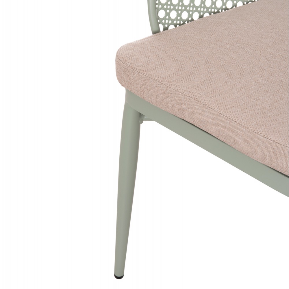 Σετ lounge εξωτερικού χώρου "OREGO" 3τμχ από αλουμίνιο σε χρώμα φυστικί Φ50x56