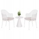 Σετ lounge εξωτερικού χώρου "OREGO" 3τμχ από αλουμίνιο σε χρώμα λευκό Φ50x56