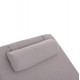 Μαξιλάρι ξαπλώστρας "KIHEI" με foam από ύφασμα σε χρώμα γκρι ανοιχτό 198x70x20
