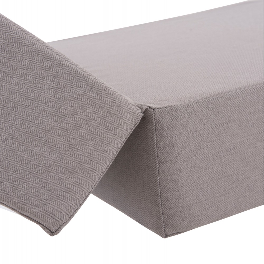 Μαξιλάρι ξαπλώστρας "KIHEI" με foam από ύφασμα σε χρώμα γκρι ανοιχτό 198x70x20