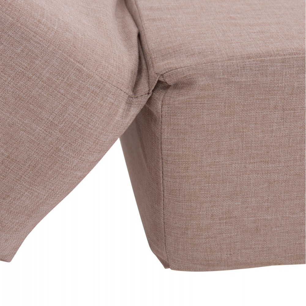 Μαξιλάρι ξαπλώστρας "KIHEI" με foam από ύφασμα σε χρώμα μπεζ 198x70x20