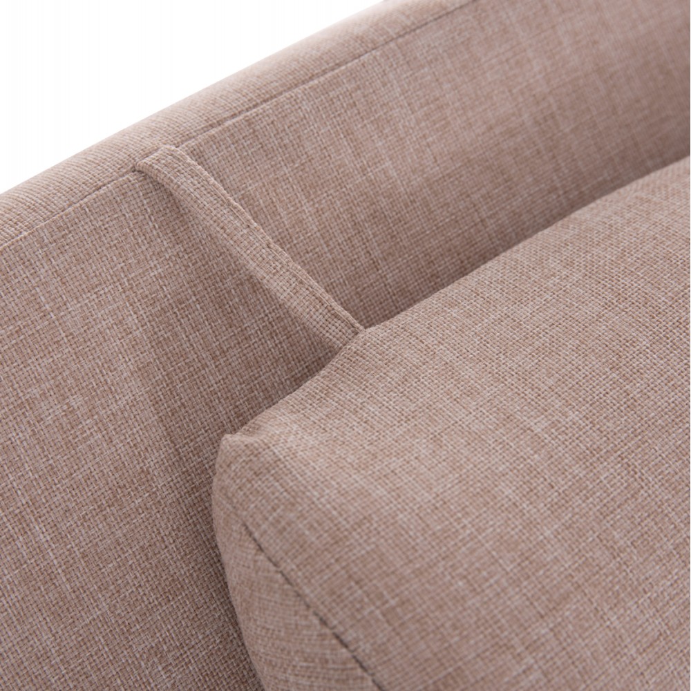 Μαξιλάρι ξαπλώστρας "KIHEI" με foam από ύφασμα σε χρώμα μπεζ 198x70x20