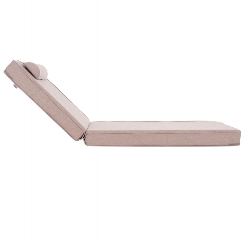 Μαξιλάρι ξαπλώστρας "ΑΚΙΝΟ" με foam από ύφασμα σε χρώμα μπεζ 190x70x10