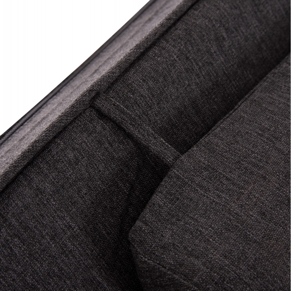 Μαξιλάρι ξαπλώστρας "ΑΚΙΝΟ" με foam από ύφασμα σε χρώμα σκούρο γκρι 190x70x10