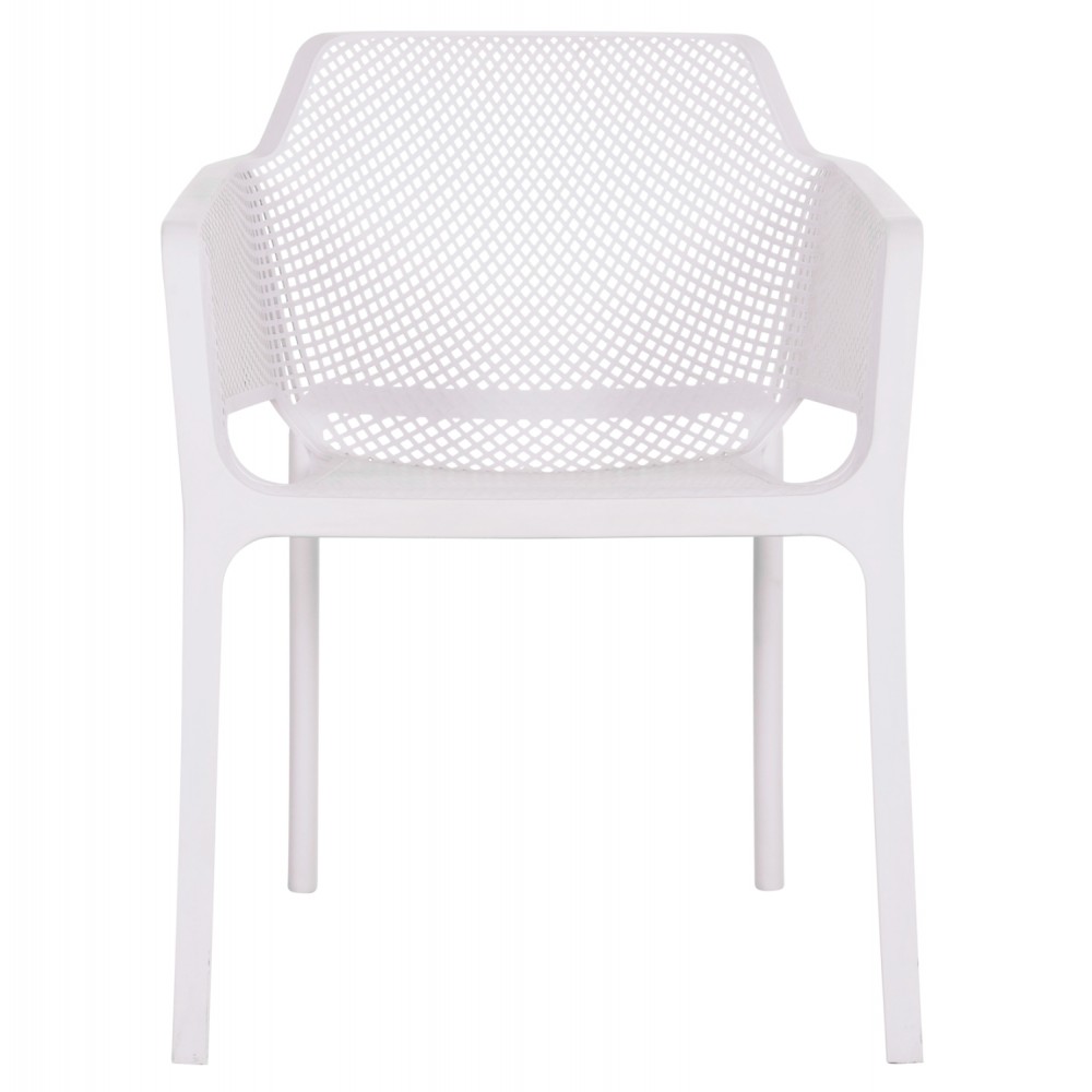 Πολυθρόνα εξωτερικού χώρου "JOHN" από pp σε χρώμα λευκό 59x58x79.5