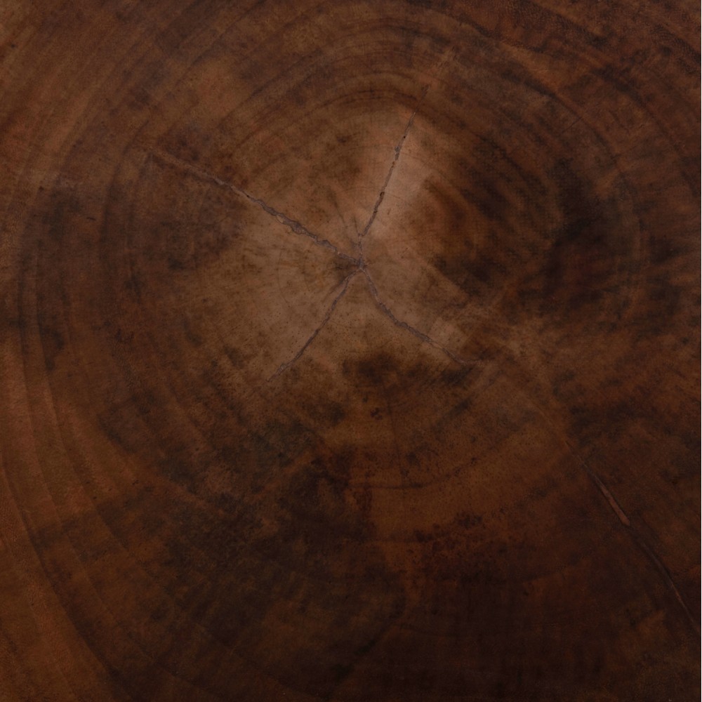 Τραπέζι σαλονιού βοηθητικό "POMPU" από ξύλο σε χρώμα φυσικό Φ60x35