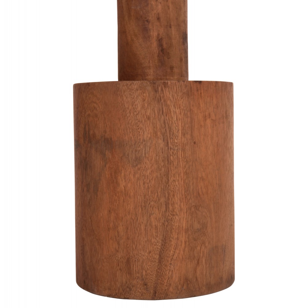 Τραπέζι βοηθητικό "BERMAL" από μασίφ ξύλο σε χρώμα φυσικό Φ35x65