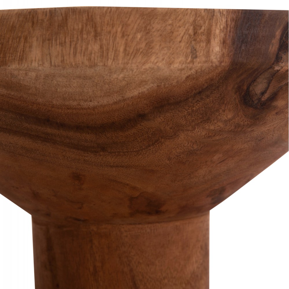 Τραπέζι βοηθητικό "BERMAL" από μασίφ ξύλο σε χρώμα φυσικό Φ35x65