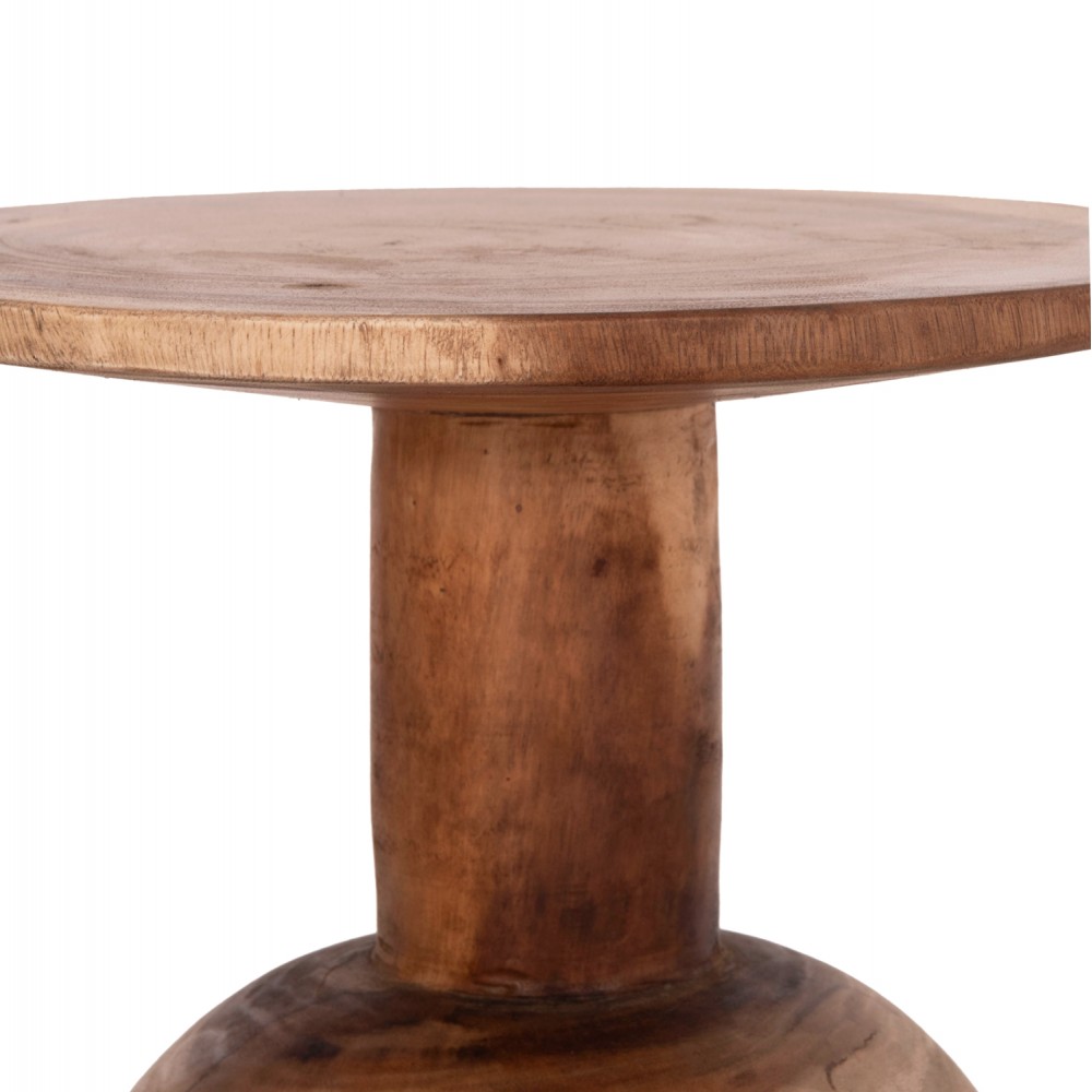 Τραπέζι βοηθητικό "PUMBE" από ξύλο σε χρώμα φυσικό Φ40x50