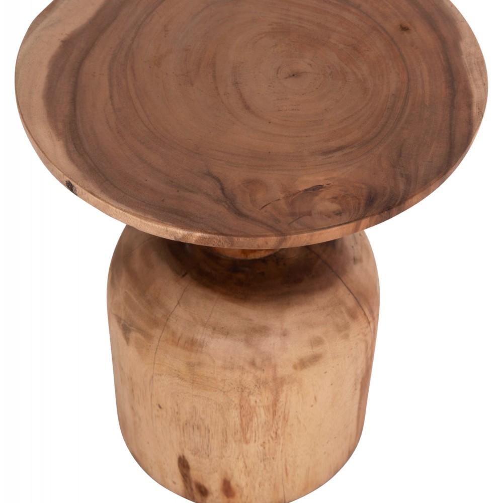 Τραπέζι βοηθητικό "PUMBE" από ξύλο σε χρώμα φυσικό Φ40x50