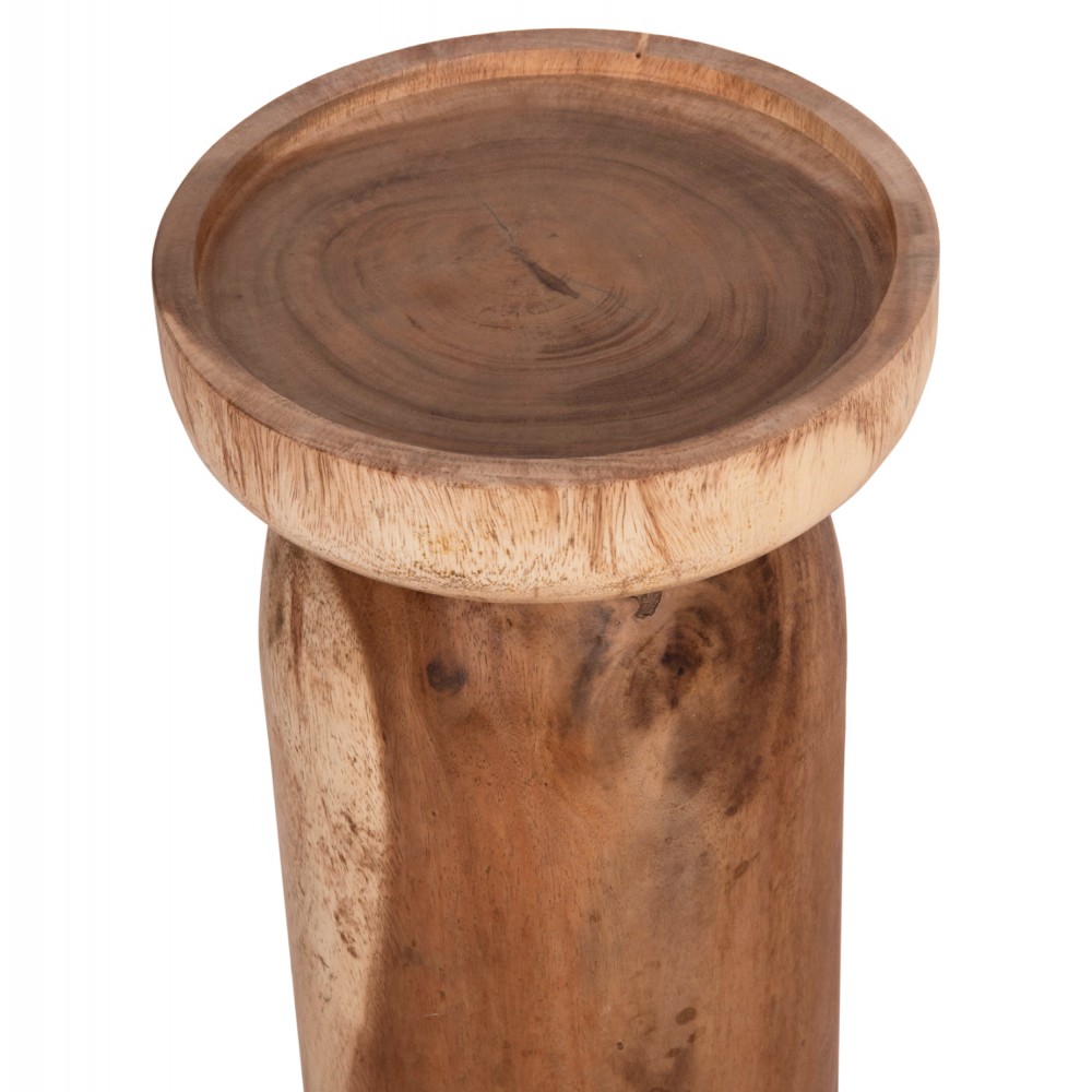 Τραπέζι βοηθητικό "LOKI" από μασίφ ξύλο σε χρώμα φυσικό Φ30x50