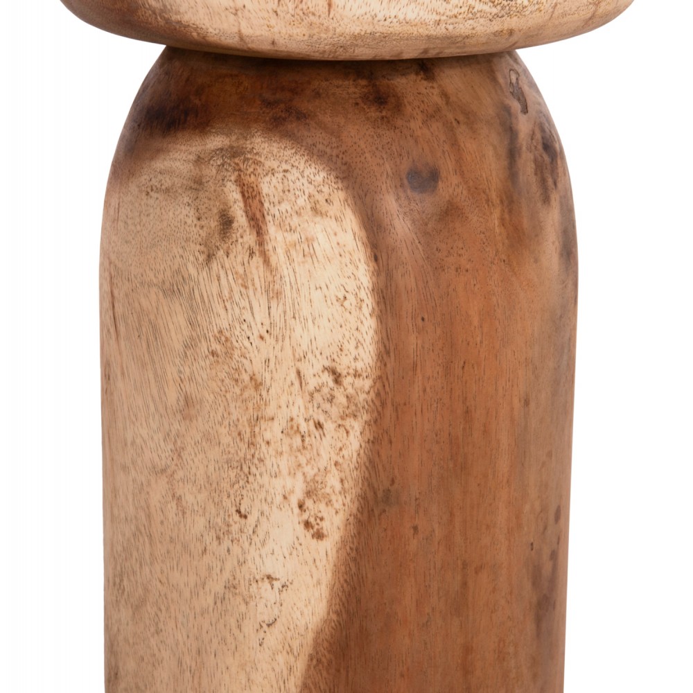 Τραπέζι βοηθητικό "LOKI" από μασίφ ξύλο σε χρώμα φυσικό Φ30x50