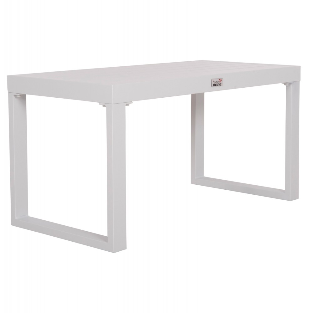 Τραπεζάκι ξαπλώστρας "SENTRY" από αλουμίνιο σε χρώμα λευκό 87x43.5x45