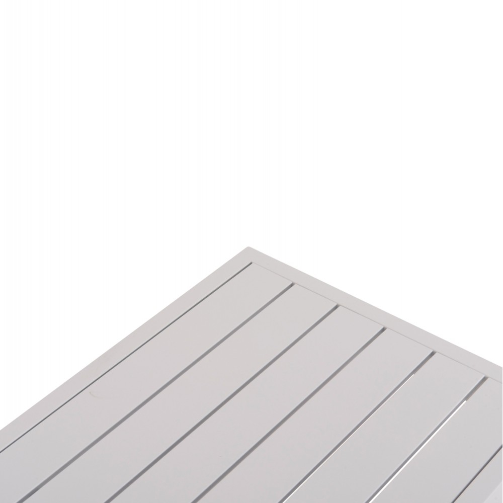 Τραπεζάκι ξαπλώστρας "SENTRY" από αλουμίνιο σε χρώμα λευκό 87x43.5x45