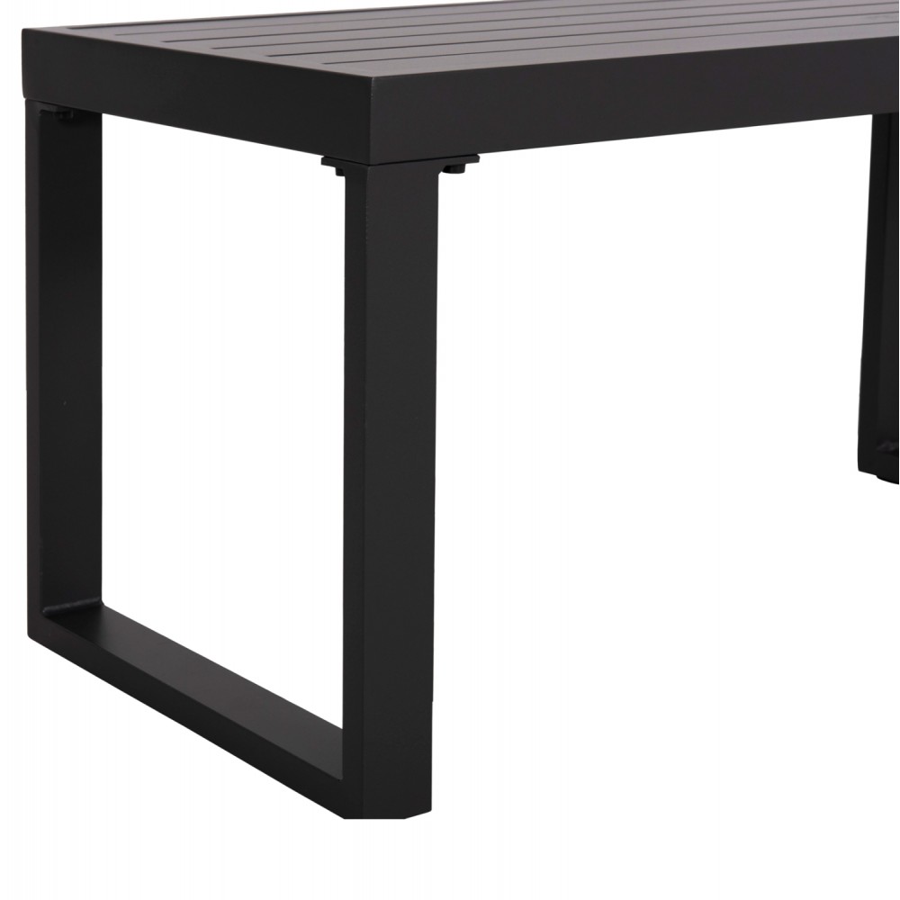 Τραπεζάκι ξαπλώστρας "SENTRY" από αλουμίνιο σε χρώμα σκούρο γκρι 87x43.5x45