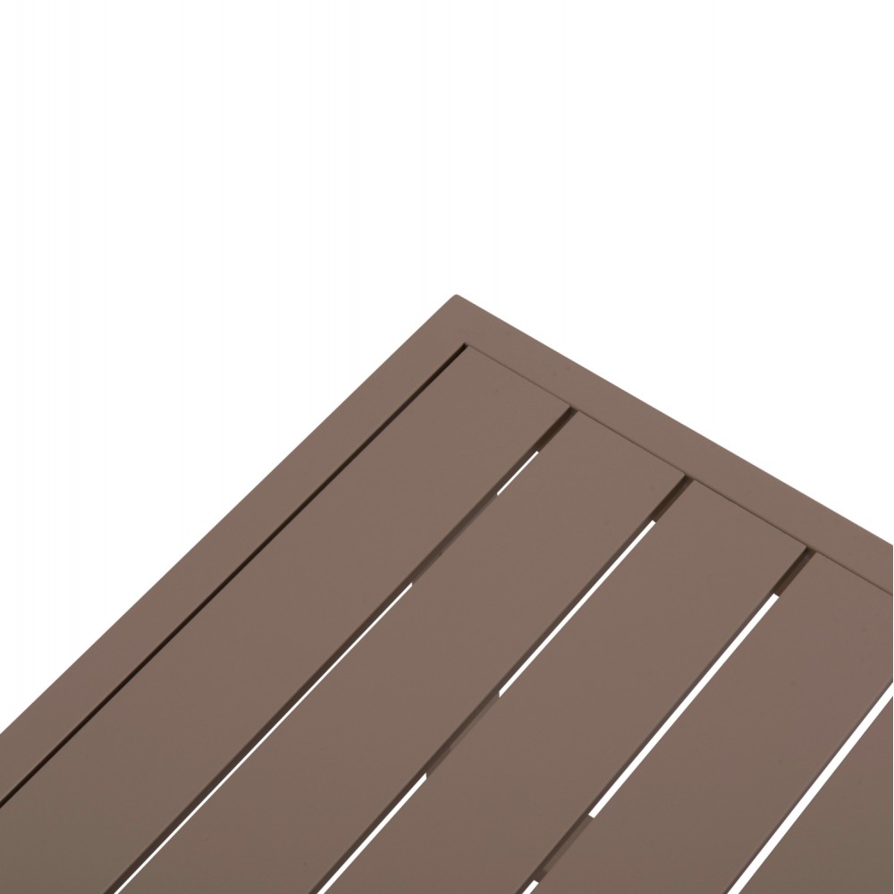 Τραπεζάκι ξαπλώστρας "SENTRY" από αλουμίνιο σε χρώμα καπουτσίνο 87x43.5x45