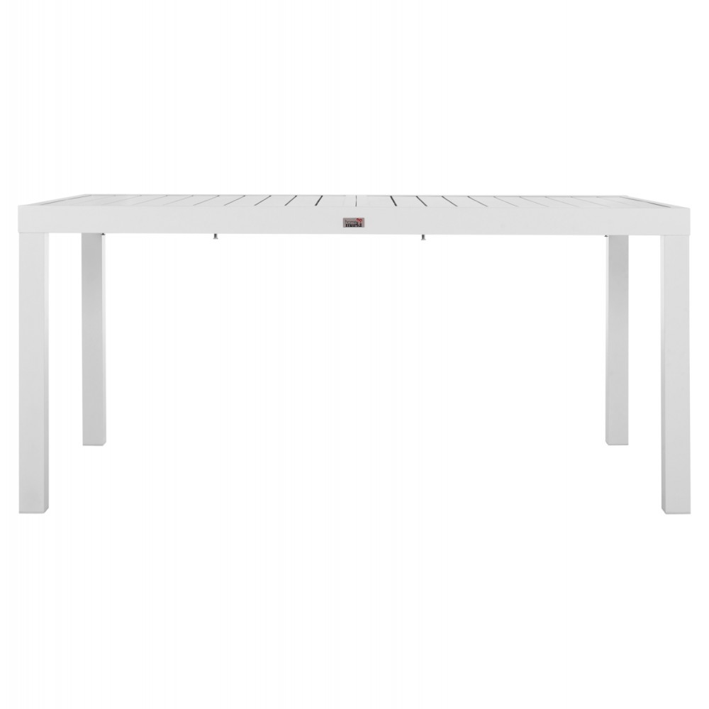 Τραπέζι επεκτεινόμενο "KRUM" από αλουμίνιο σε χρώμα λευκό 160-240x90x73