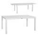 Τραπέζι επεκτεινόμενο "KRUM" από αλουμίνιο σε χρώμα λευκό 160-240x90x73