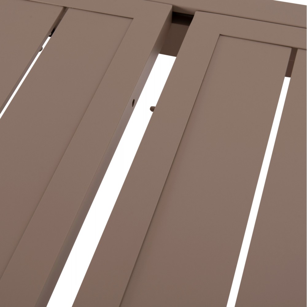 Τραπέζι επεκτεινόμενο "KRUM" από αλουμίνιο σε χρώμα καπουτσίνο 160-240x90x73